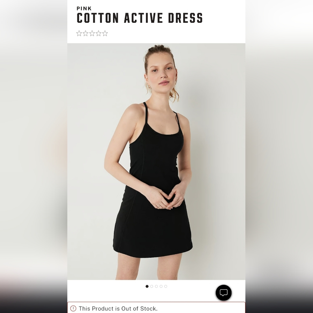 PINK Victoria's Secret Black Cotton Active Dress - Picture 1 of 7